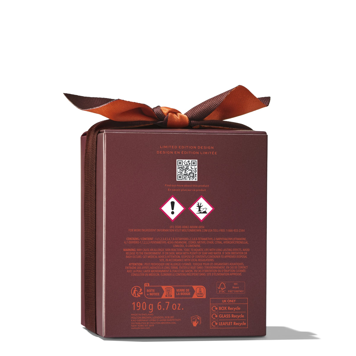 Fiery Pink Pepper Scented Candle Limited Edition Design 190g