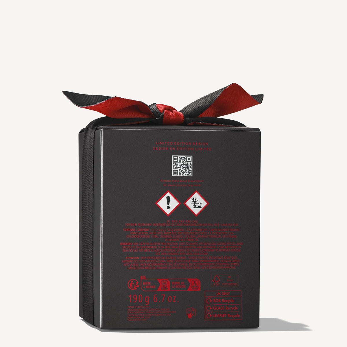 Re-charge Black Pepper Scented Candle Limited Edition Design 190g